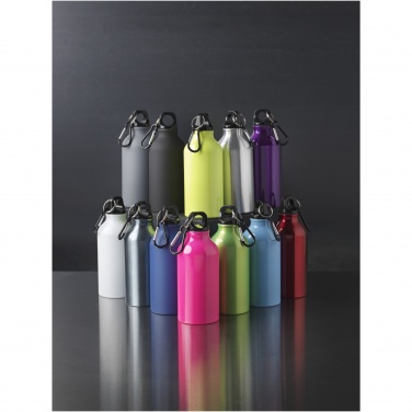 Logotrade Geschäftsgeschenke das Foto: Oregon matte 400 ml Trinkflasche mit Karabiner