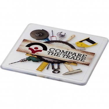 Logotrade Werbegeschenke das Foto: Renzo quadratischer Kunststoffuntersetzer