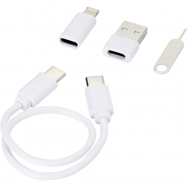 Logotrade Geschäftsgeschenke das Foto: Savvy recyceltes modulares Ladekabel mit Telefonhalterung