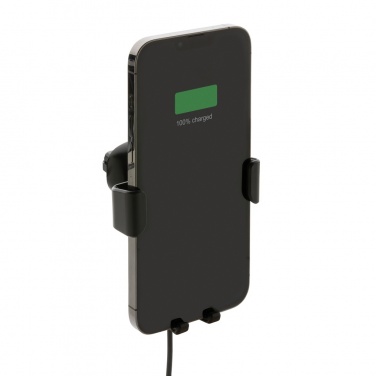 Logotrade Logogeschenke das Foto: 10W Wireless Charging Autohalter aus RCS Plastik