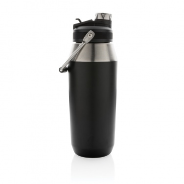 Logotrade Werbeartikel das Foto: 1L Vakuum StainlessSteel Flasche mit Dual-Deckel-Funktion
