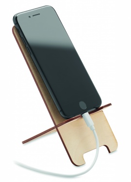Logotrade werbemittel das Foto: Smartphone Halter Birkenholz