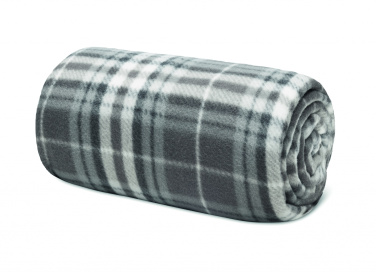 Logotrade Logogeschenke das Foto: RPET Fleece-Reisedecke Karo