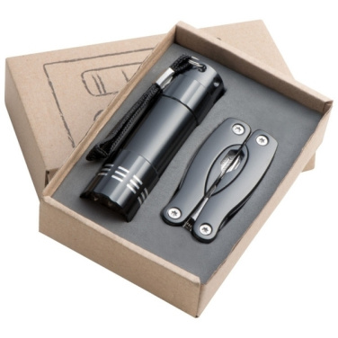 Logotrade Werbegeschenke das Foto: Set Taschenlampe und Multitool OAKLAND