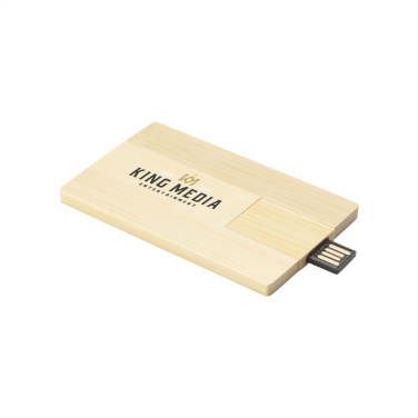 Logotrade werbemittel das Foto: Kreditkarte USB Bamboo 64 GB
