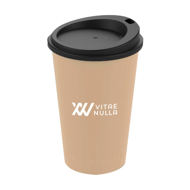Logotrade Geschäftsgeschenke das Foto: Kaffeebecher Haselnuss 300 ml Kaffeetasse
