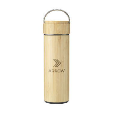 Logotrade Werbeartikel das Foto: Nikko 330 ml Bambus Thermoflasche/Thermobecher