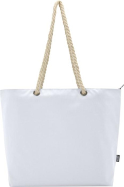 Logotrade werbemittel das Foto: Panama Strandkühltasche mit Kordelgriffen aus recyceltem GRS-Material