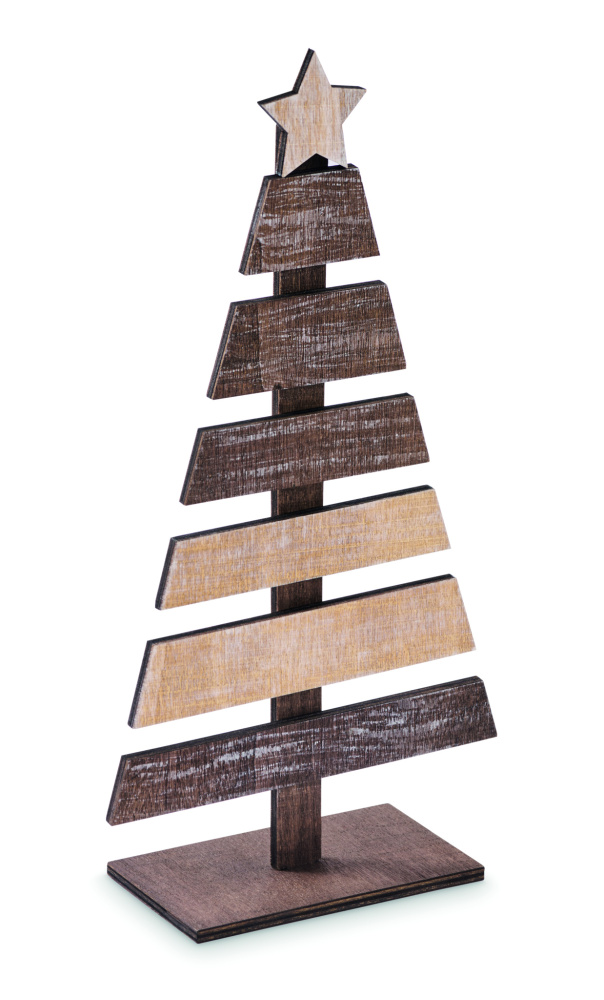 Logotrade Geschäftsgeschenke das Foto: Weihnachtsbaum aus Holz