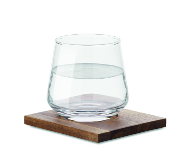 Logotrade Werbeartikel das Foto: Glas mit Untersetzer