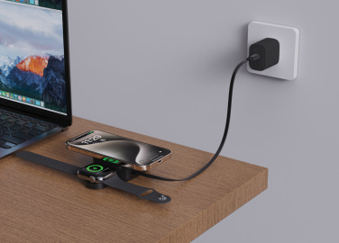 Logotrade Werbegeschenke das Foto: Urban Vitamin Goleta 2-in-1 15W Magnetic Wireless Charger