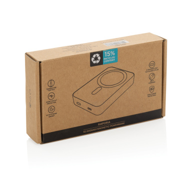 Logotrade Firmengeschenke das Foto: Amporia 10.000mAh magnetische Powerbak aus RCS rec. ABS