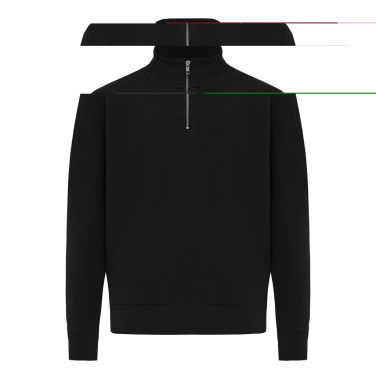 Logotrade Geschäftsgeschenke das Foto: IQONIQ Elgon Quarter-Zip-Sweater aus rec. Baumwolle