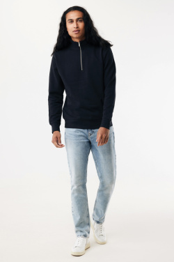 Logotrade Firmengeschenke das Foto: IQONIQ Elgon Quarter-Zip-Sweater aus rec. Baumwolle