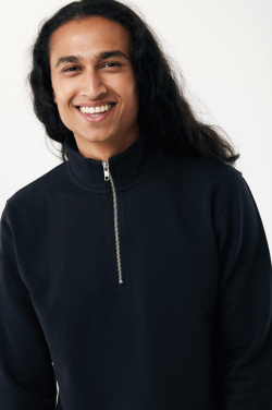 Logotrade Logogeschenke das Foto: IQONIQ Elgon Quarter-Zip-Sweater aus rec. Baumwolle