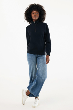 Logotrade Werbegeschenke das Foto: IQONIQ Elgon Quarter-Zip-Sweater aus rec. Baumwolle