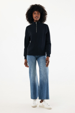 Logotrade Logogeschenke das Foto: IQONIQ Elgon Quarter-Zip-Sweater aus rec. Baumwolle