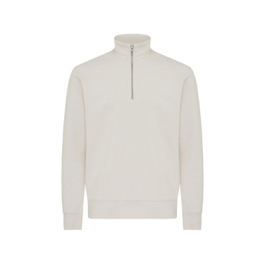 Logotrade Logogeschenke das Foto: IQONIQ Elgon Quarter-Zip-Sweater aus rec. Baumwolle