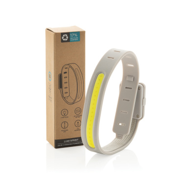 Logotrade werbemittel das Foto: Lumi Sprint wiederaufladbares LED Lauflicht aus RCS rec. ABS