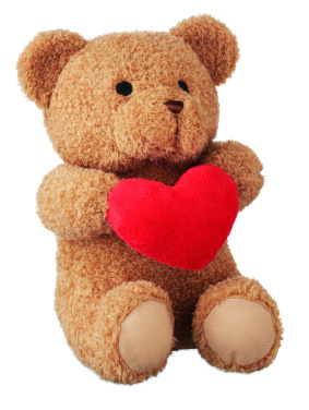 Logotrade Firmengeschenke das Foto: Teddybär mit Herz 23cm