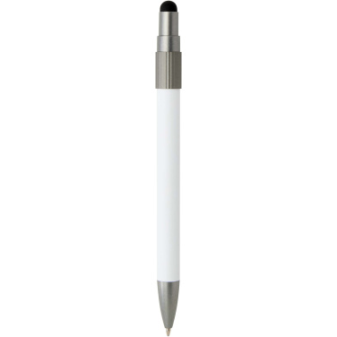 Logotrade Werbeartikel das Foto: Rill RCS recycelter Kugelschreiber mit Stylus und Fidget Spinner (schwarze Mine)