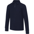 Zeus Langarm Poloshirt Unisex mit Reißverschluss, Marine