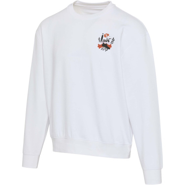 Logotrade Werbeartikel das Foto: Boris Pullover mit Rundhalsausschnitt in Übergröße aus recycelter