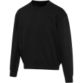 Boris Pullover mit Rundhalsausschnitt in Übergröße aus recycelter, Schwarz