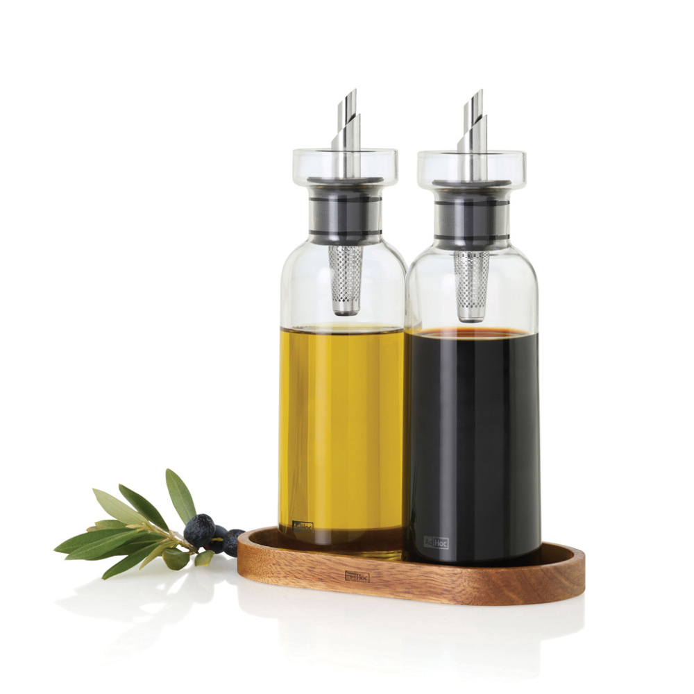 Logotrade Geschäftsgeschenke das Foto: AdHoc Menage AromaPour Öl- und Essigspender-Set 300ml