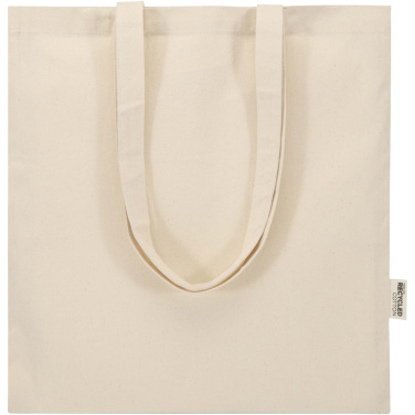 Logotrade Firmengeschenke das Foto: Madras Blend 140 g/m² Tragetasche aus GRS-recycelter Baumwolle 7L