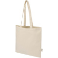 Madras Blend 140 g/m² Tragetasche aus GRS-recycelter Baumwolle 7L, Natürlich