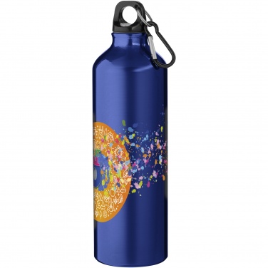 Logo trade promotional giveaway photo of: Oregon 770 ml aluminium water bottle with carabiner