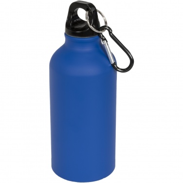 Logo trade corporate gifts picture of: Oregon 400 ml matte water bottle with carabiner