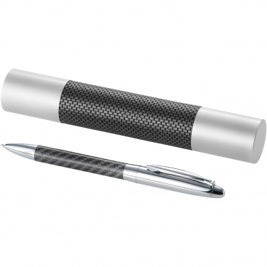 Logotrade promotional gift picture of: Winona ballpoint pen with carbon fibre details