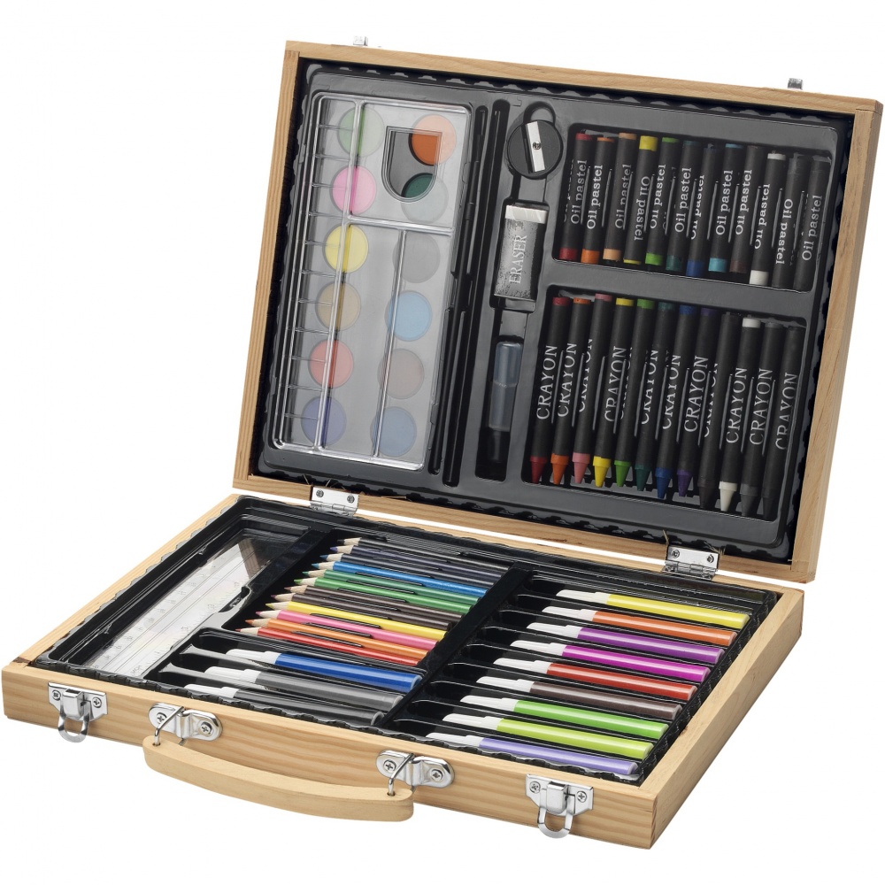 Logo trade promotional items picture of: Rainbow 67-piece colouring set
