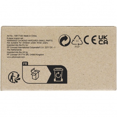Logo trade corporate gifts picture of: Ayo 6-piece coloured crayon set