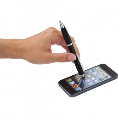 Logotrade promotional gift image of: Nash coloured stylus ballpoint pen with black grip