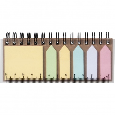Logo trade promotional merchandise picture of: Spinner spiral notebook with coloured sticky notes