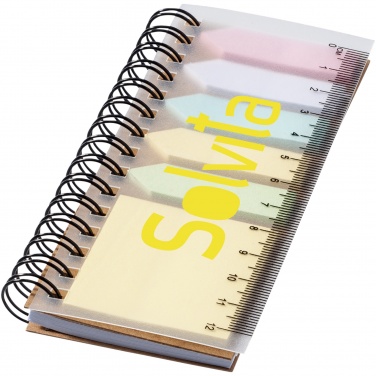 Logo trade business gift photo of: Spinner spiral notebook with coloured sticky notes