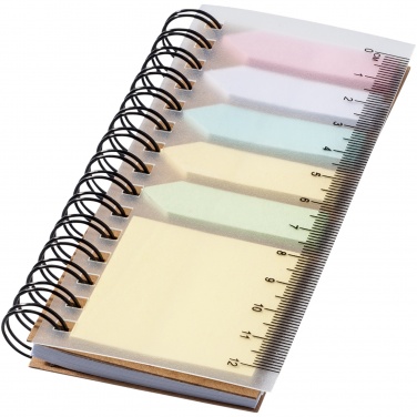 Logo trade promotional gifts image of: Spinner spiral notebook with coloured sticky notes