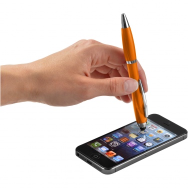 Logo trade promotional gifts picture of: Nash stylus ballpoint pen with coloured grip