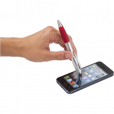 Logo trade promotional products image of: Nash stylus ballpoint with coloured grip