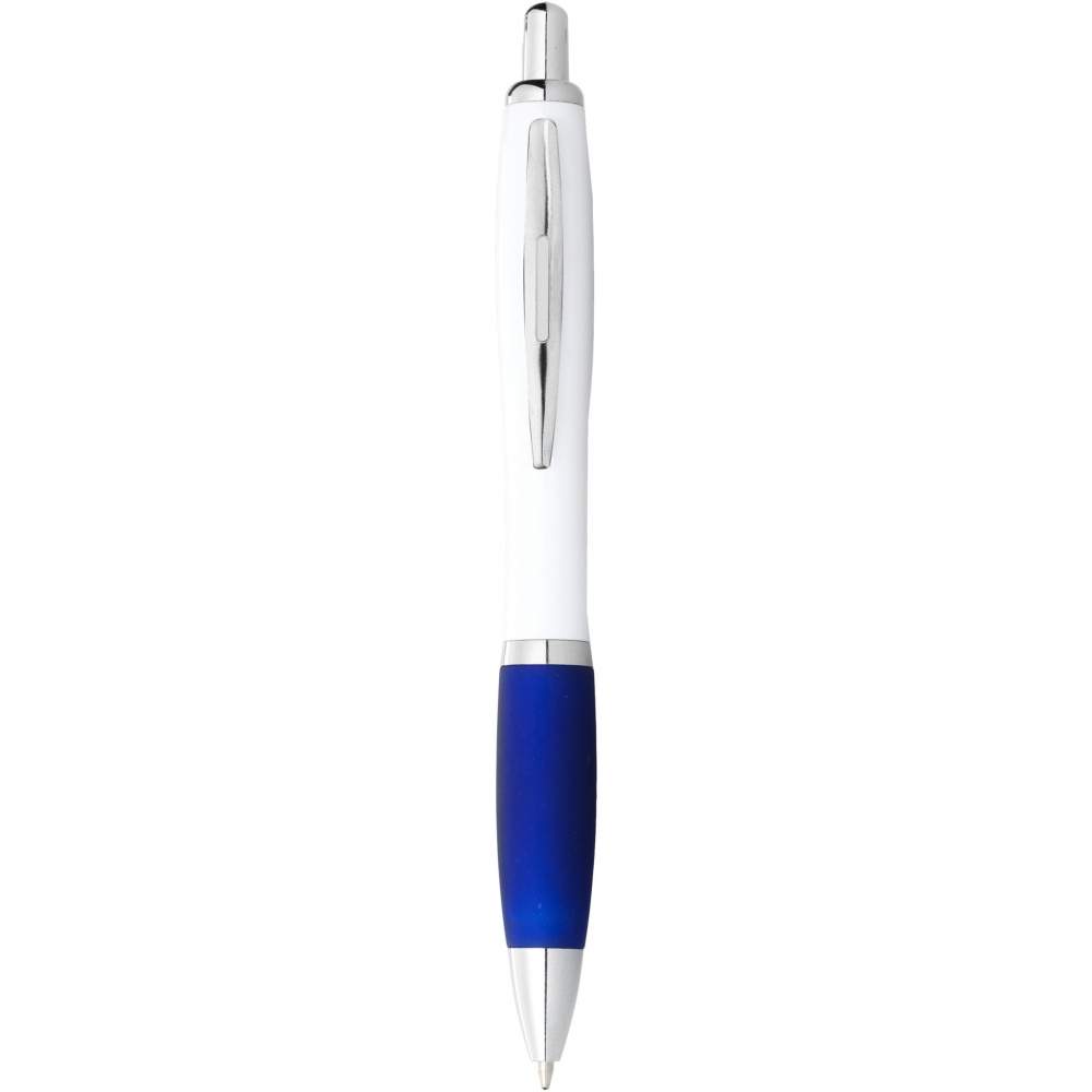 Logotrade promotional product picture of: Nash ballpoint pen white barrel and coloured grip