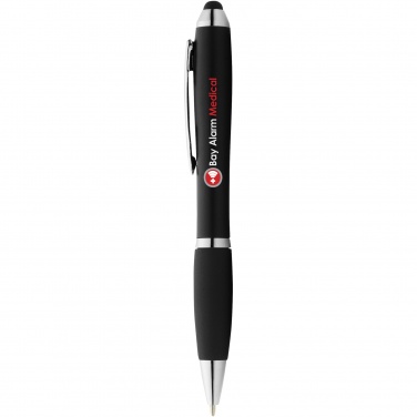 Logotrade promotional gift image of: Nash coloured stylus ballpoint pen with black grip