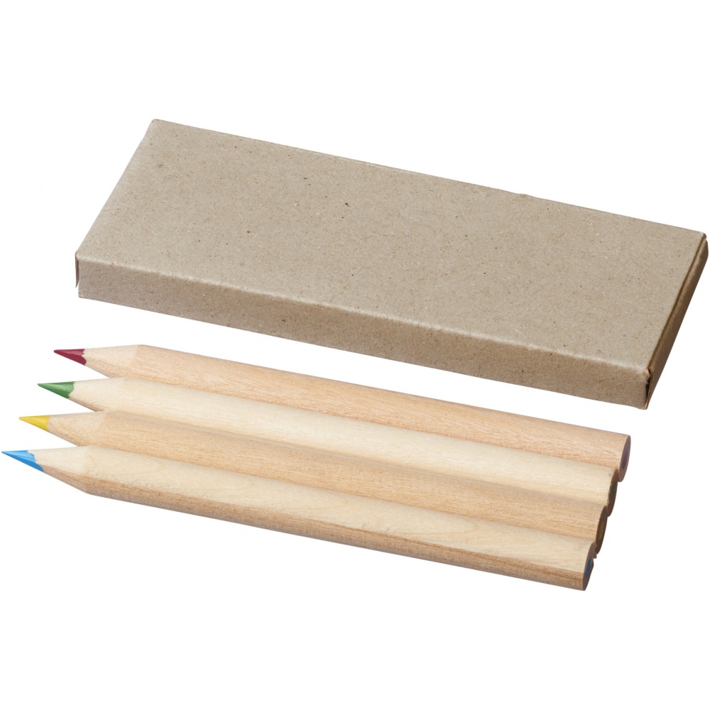 Logo trade promotional products image of: Tullik 4-piece coloured pencil set