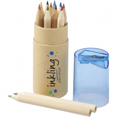 Logotrade promotional items photo of: Hef 12-piece coloured pencil set with sharpener