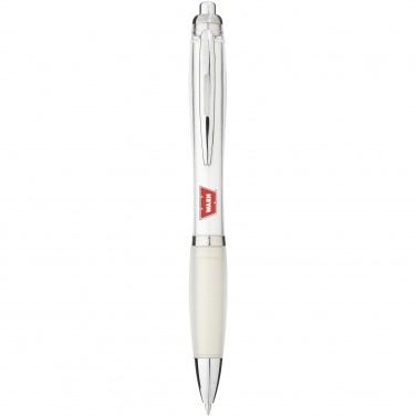 Logo trade promotional products image of: Nash ballpoint pen coloured barrel and grip
