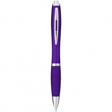 Logo trade promotional giveaway photo of: Nash ballpoint pen coloured barrel and grip