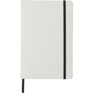 Logo trade corporate gift photo of: Spectrum A5 white notebook with coloured strap