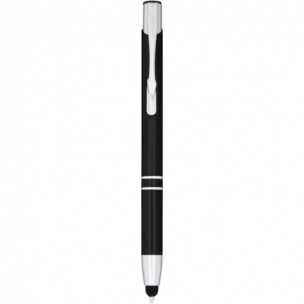 Logo trade business gifts image of: Moneta anodized aluminium click stylus ballpoint pen
